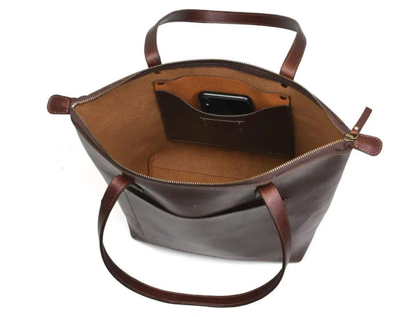 Cassidy Leather Tote Bag - Gifts for You 'n Me