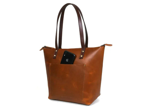 Cassidy Leather Tote Bag - Gifts for You 'n Me