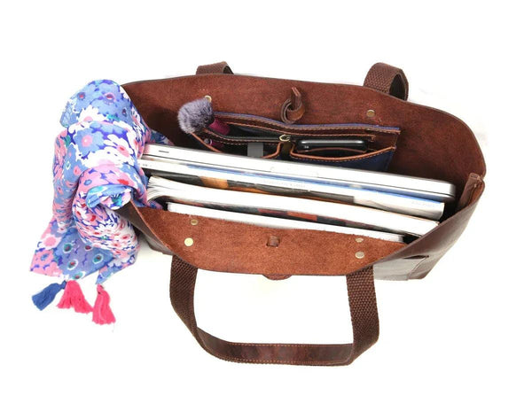 Leather Willow Tote - Gifts for You 'n Me