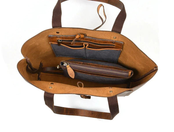 Leather Willow Tote - Gifts for You 'n Me