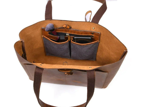 Leather Willow Tote - Gifts for You 'n Me