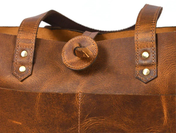 Leather Willow Tote - Gifts for You 'n Me