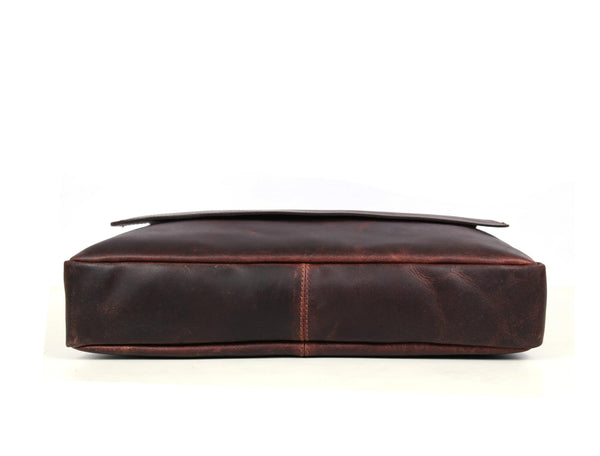 Borden Leather Messenger Bag - Walnut Brown - Gifts for You 'n Me