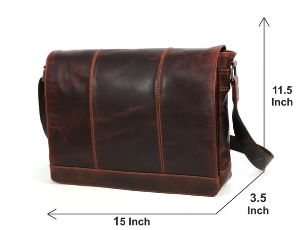Manhattan - Leather Messenger bag - Gifts for You 'n Me