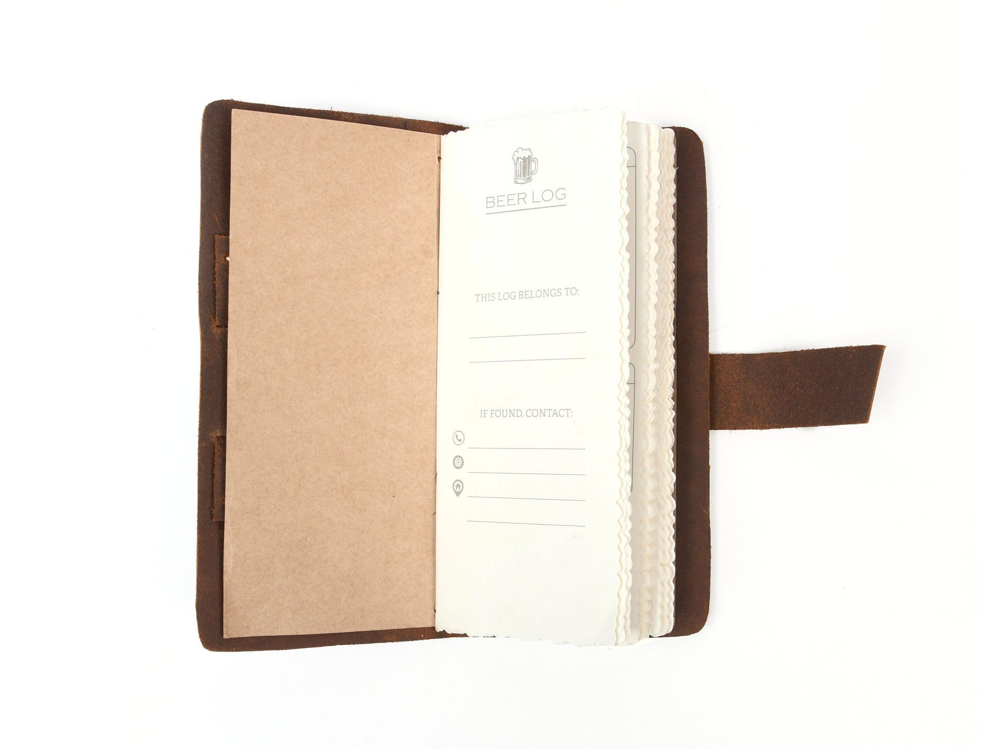 Genuine Leather Beer Logbook