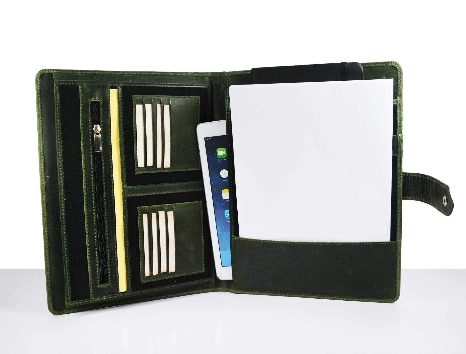 Orillia Leather Organizer - Fossil Green - Gifts for You 'n Me