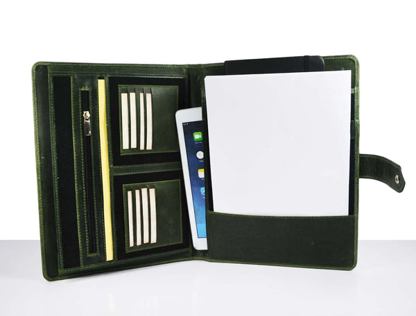 Orillia Leather Organizer - Fossil Green - Gifts for You 'n Me