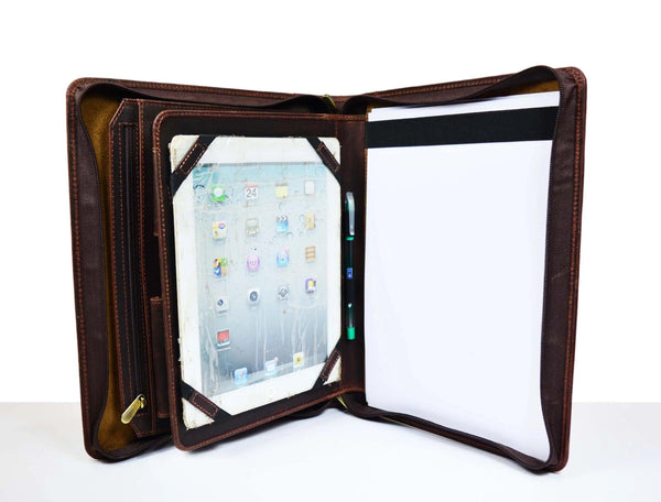 Leather Travel Organizer - Walnut Brown - Gifts for You 'n Me