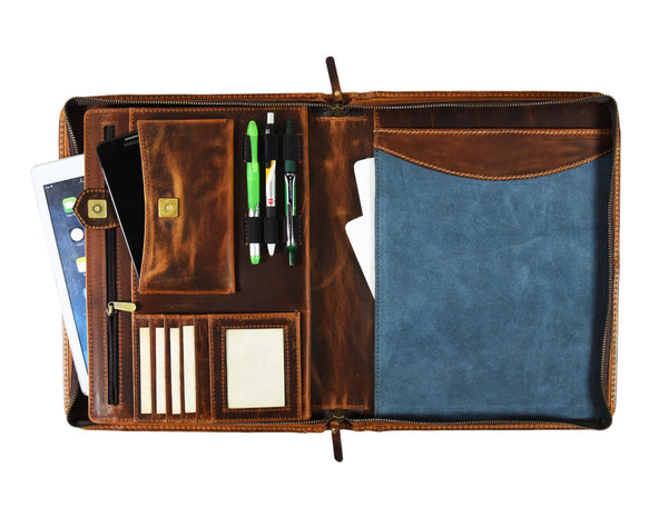 Perth Leather Travel Organizer - Caramel Brown - Gifts for You 'n Me