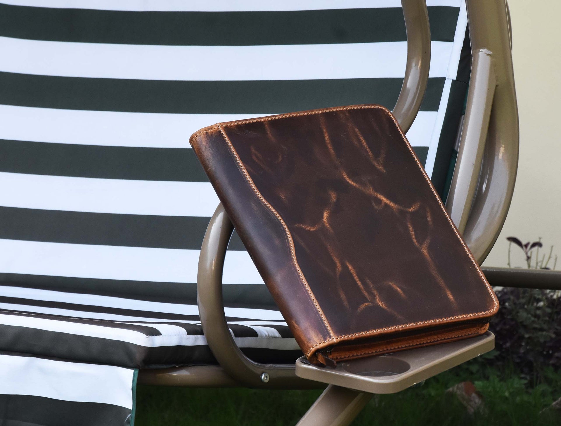 Perth Leather Travel Organizer -  Caramel Brown