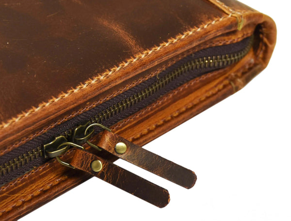 Perth Leather Travel Organizer - Caramel Brown - Gifts for You 'n Me