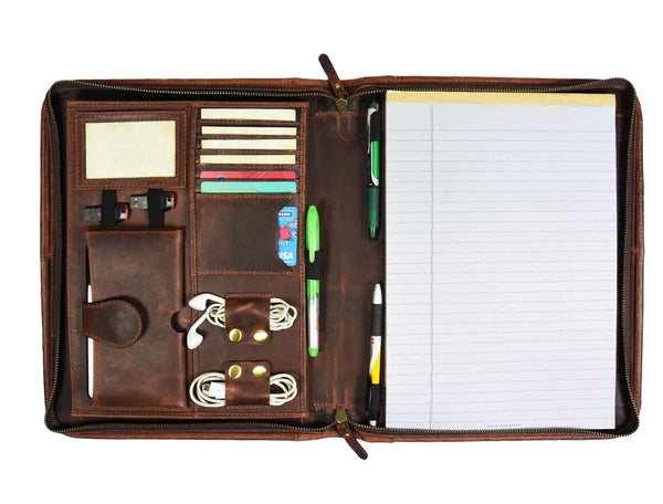 Caraquet Leather Travel Organizer - Walnut Brown - Gifts for You 'n Me