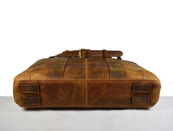 Picton Leather Office Bag - Caramel Brown - Gifts for You 'n Me