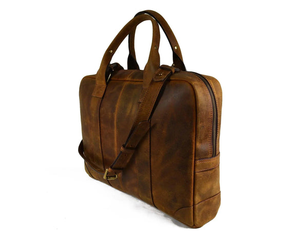 Picton Leather Office Bag - Caramel Brown - Gifts for You 'n Me