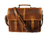 Cavendish Leather Office Bag - Caramel Brown