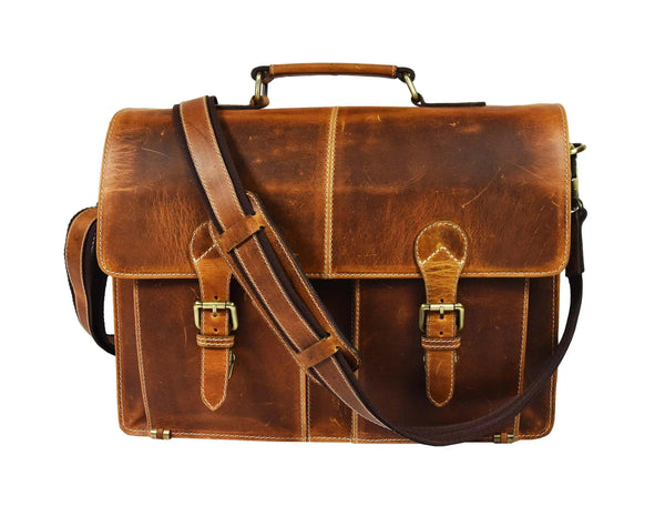 Cavendish Leather Office Bag - Caramel Brown - Gifts for You 'n Me