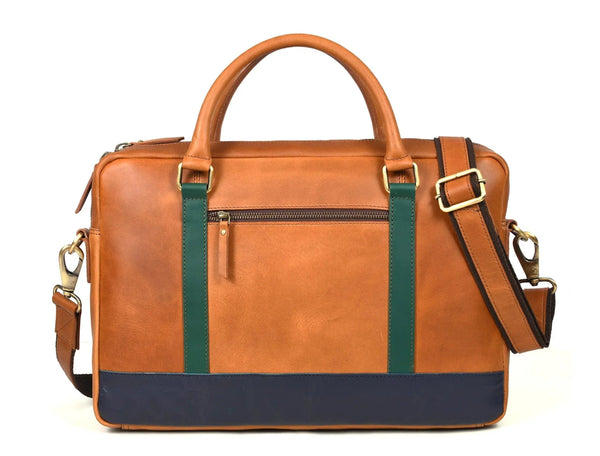 Tolredo Leather Leather Office Bag - Caramel Brown - Gifts for You 'n Me