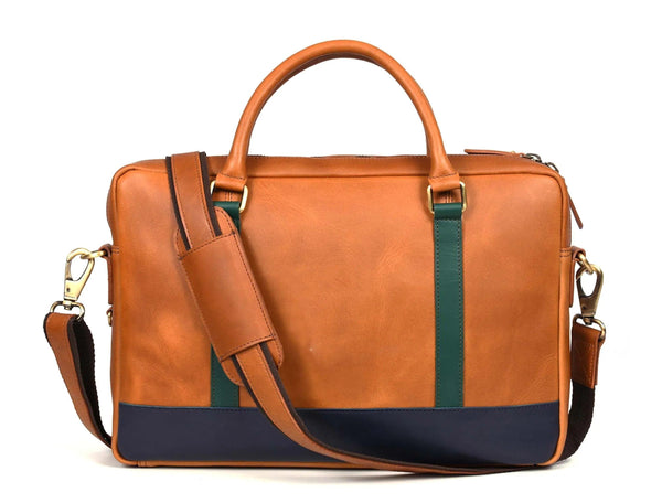 Tolredo Leather Leather Office Bag - Caramel Brown - Gifts for You 'n Me