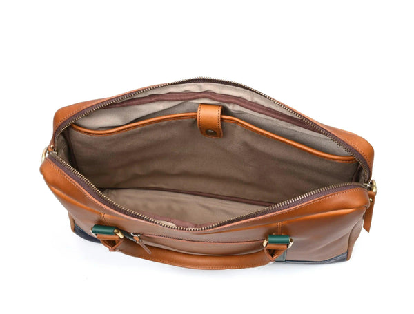 Tolredo Leather Leather Office Bag - Caramel Brown - Gifts for You 'n Me