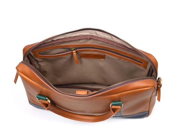 Tolredo Leather Leather Office Bag - Caramel Brown - Gifts for You 'n Me