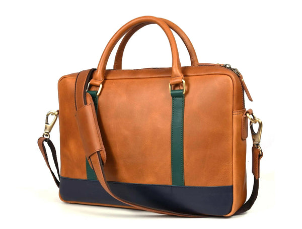 Tolredo Leather Leather Office Bag - Caramel Brown - Gifts for You 'n Me
