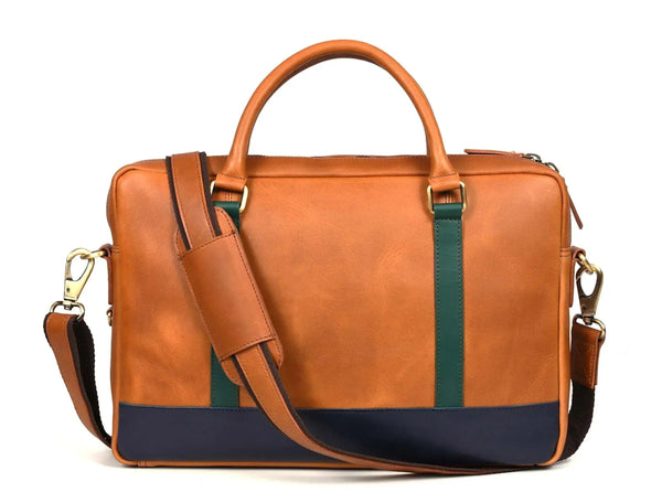 Tolredo Leather Leather Office Bag - Caramel Brown - Gifts for You 'n Me