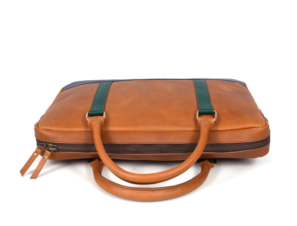 Tolredo Leather Leather Office Bag - Caramel Brown