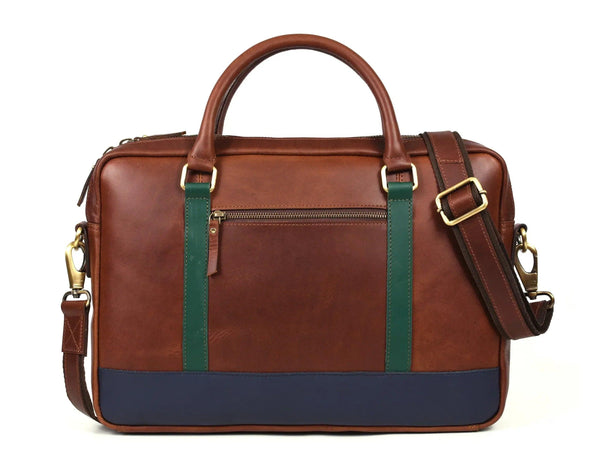 Tolredo Leather Leather Office Bag - Caramel Brown - Gifts for You 'n Me