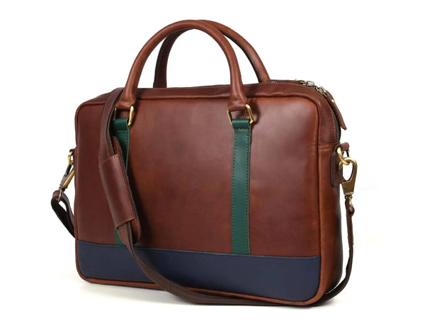 Tolredo Leather Leather Office Bag - Caramel Brown - Gifts for You 'n Me