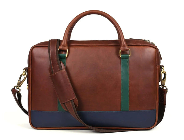 Tolredo Leather Leather Office Bag - Caramel Brown - Gifts for You 'n Me