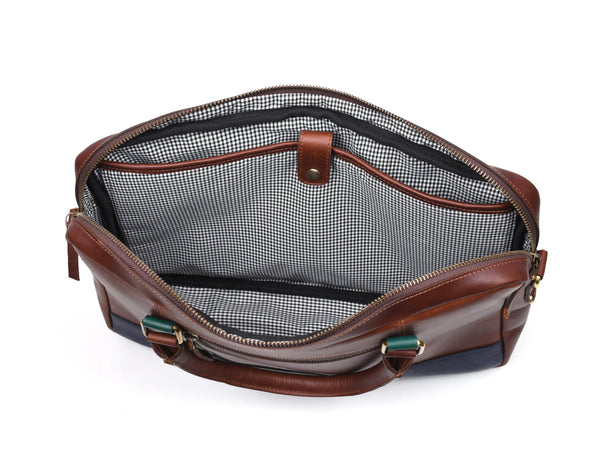 Tolredo Leather Leather Office Bag - Caramel Brown