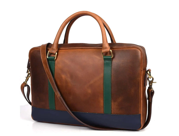 Tolredo Leather Leather Office Bag - Caramel Brown - Gifts for You 'n Me