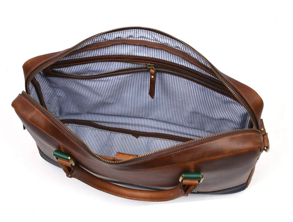 Tolredo Leather Leather Office Bag - Caramel Brown - Gifts for You 'n Me