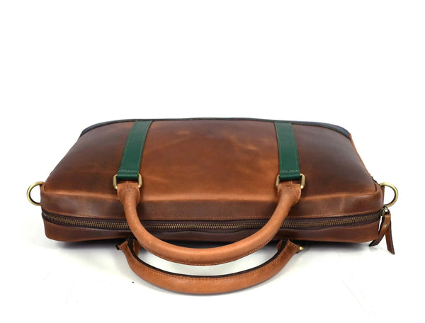 Tolredo Leather Leather Office Bag - Caramel Brown - Gifts for You 'n Me