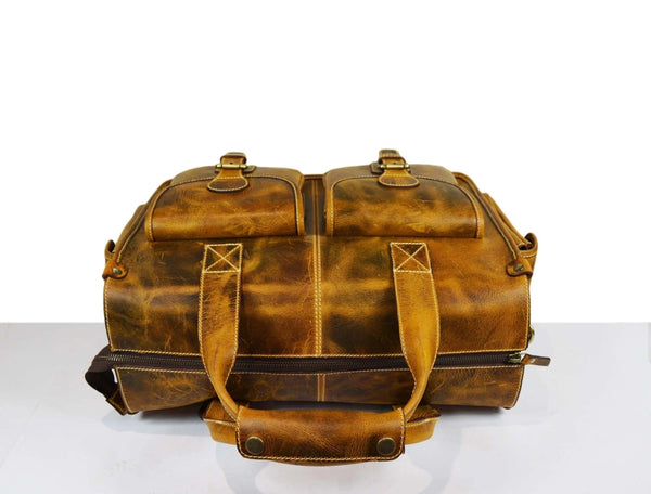 Antioch Leather Portfolio Bag - Caramel Brown - Gifts for You 'n Me