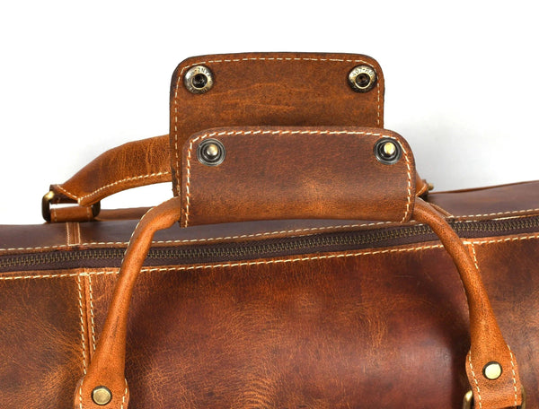 Souris Leather Travel Bag - Caramel Brown - Gifts for You 'n Me