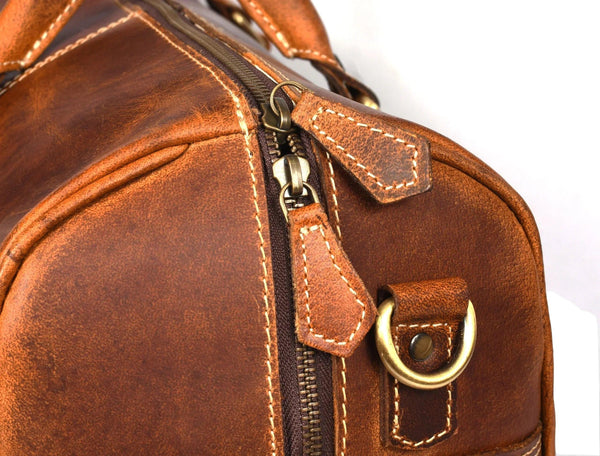 Souris Leather Travel Bag - Caramel Brown - Gifts for You 'n Me