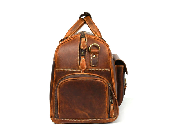 Souris Leather Travel Bag - Caramel Brown - Gifts for You 'n Me