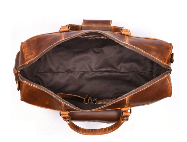 Souris Leather Travel Bag - Caramel Brown - Gifts for You 'n Me