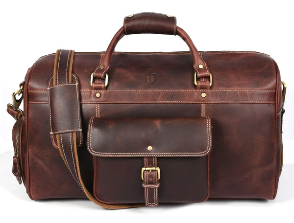 Dorval Leather Travel Bag - Walnut Brown - Gifts for You 'n Me