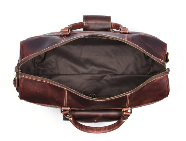 Dorval Leather Travel Bag - Walnut Brown - Gifts for You 'n Me