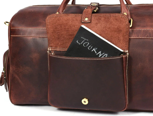 Dorval Leather Travel Bag - Walnut Brown - Gifts for You 'n Me