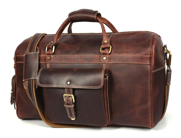 Dorval Leather Travel Bag - Walnut Brown - Gifts for You 'n Me