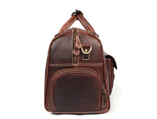 Dorval Leather Travel Bag - Walnut Brown - Gifts for You 'n Me