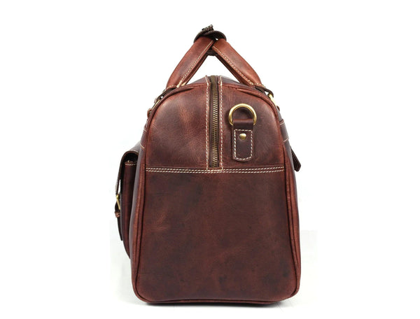 Dorval Leather Travel Bag - Walnut Brown - Gifts for You 'n Me