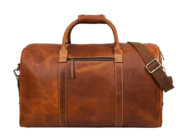 Walton Leather Travel Bag - Caramel Brown - Gifts for You 'n Me