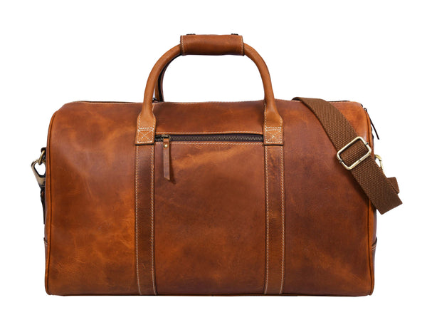 Walton Leather Travel Bag -  Caramel Brown