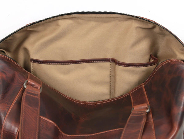 Manhattan - Leather Duffle Bag - Gifts for You 'n Me