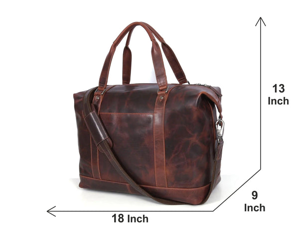 Manhattan - Leather Duffle Bag - Gifts for You 'n Me