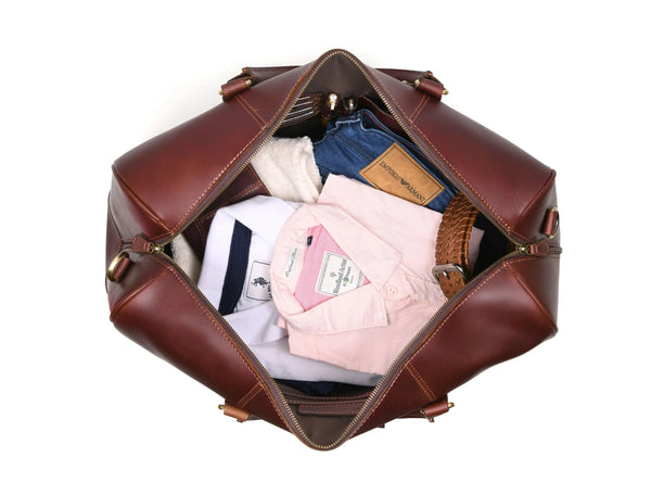 Leather Travel Duffle Bag - Gifts for You 'n Me
